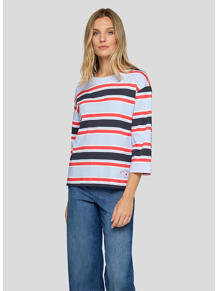 Rabe Hellblau/ Dunkelblau/ Rot 893661 Longsleeve in Hellblau/ Dunkelblau/ Rot - 1