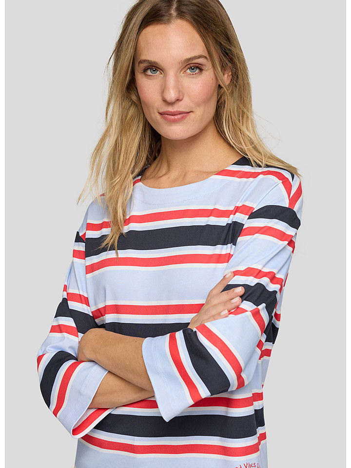 Rabe Hellblau/ Dunkelblau/ Rot 893661 Longsleeve in Hellblau/ Dunkelblau/ Rot - 2