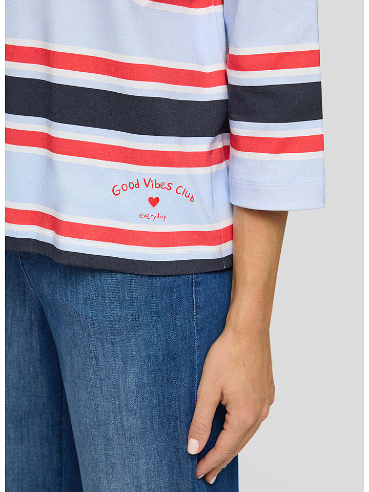 Rabe Hellblau/ Dunkelblau/ Rot 893661 Longsleeve in Hellblau/ Dunkelblau/ Rot - 4
