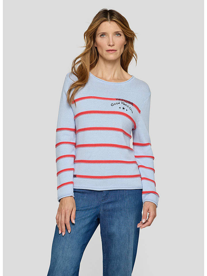 Rabe Hellblau/ Rot 3536403 Pullover in Hellblau/ Rot - 1