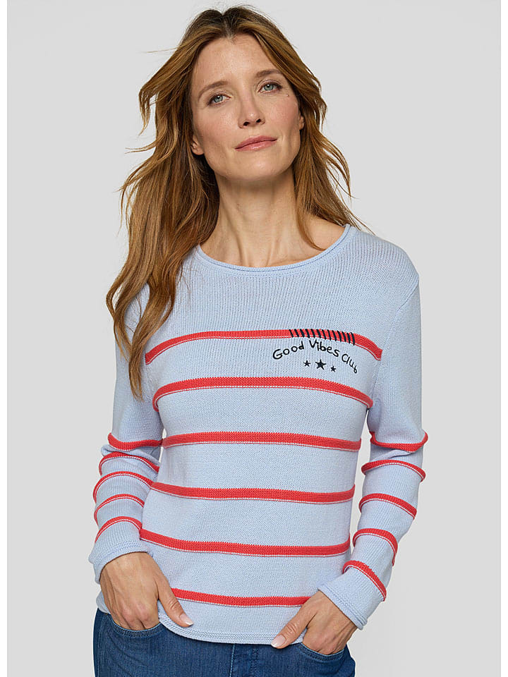 Rabe Hellblau/ Rot 3536403 Pullover in Hellblau/ Rot - 4
