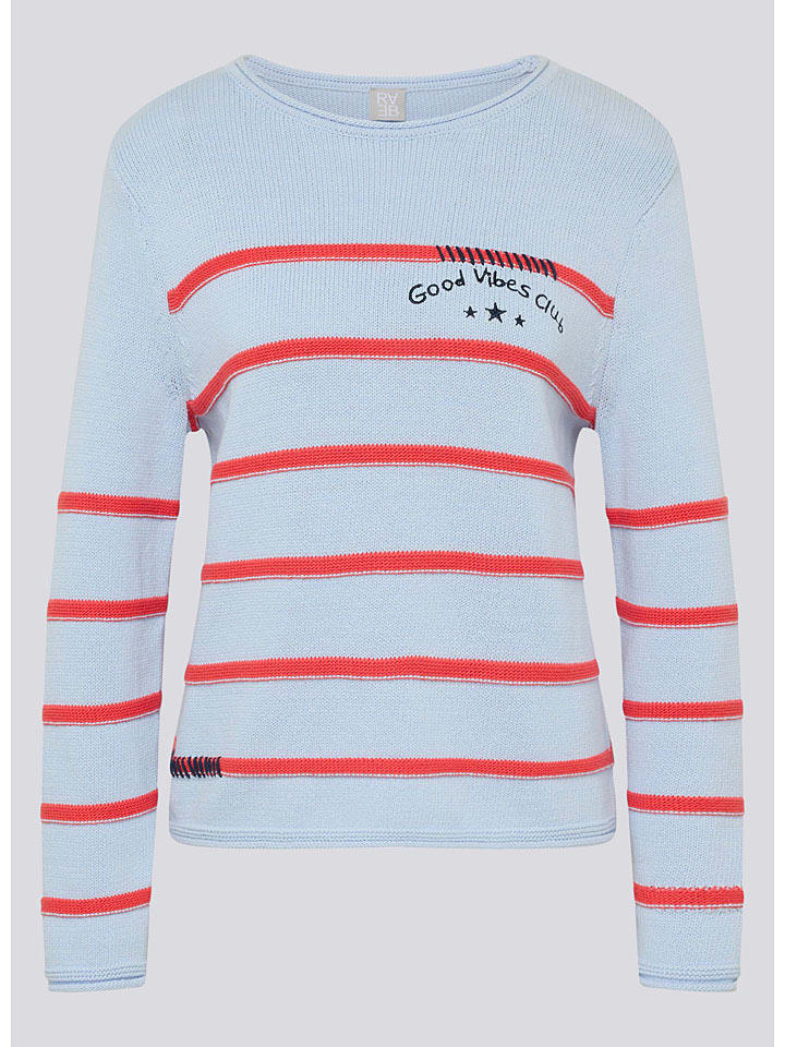 Rabe Hellblau/ Rot 3536403 Pullover in Hellblau/ Rot - 6