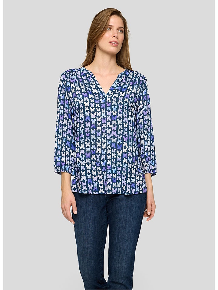Rabe Dunkelblau/ Weiß 8001503 Bluse in Dunkelblau/ Weiß - 1