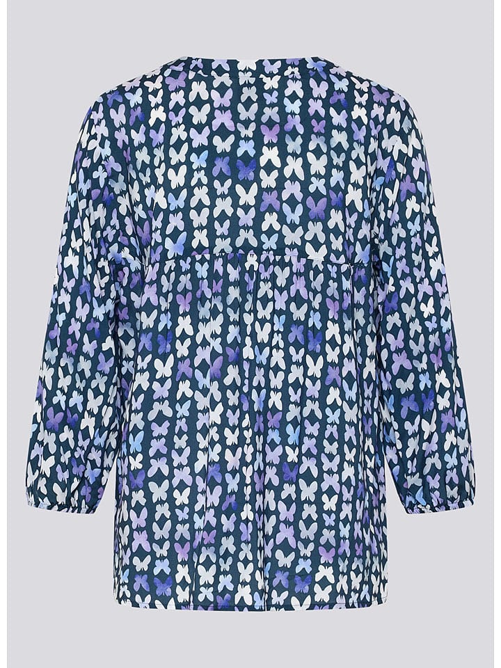 Rabe Dunkelblau/ Weiß 8001503 Bluse in Dunkelblau/ Weiß - 6