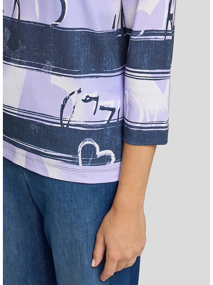 Rabe Dunkelblau/ Flieder 3049962 Longsleeve in Dunkelblau/ Flieder - 4