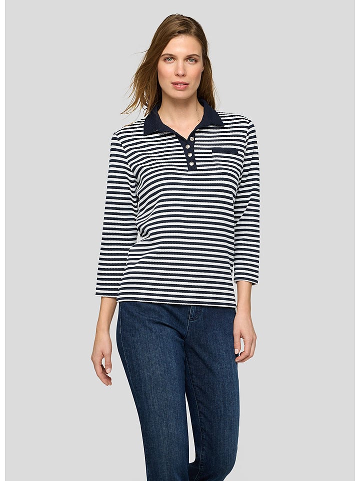 Rabe Dunkelblau/ Weiß 3542806 Longsleeve in Dunkelblau/ Weiß - 1