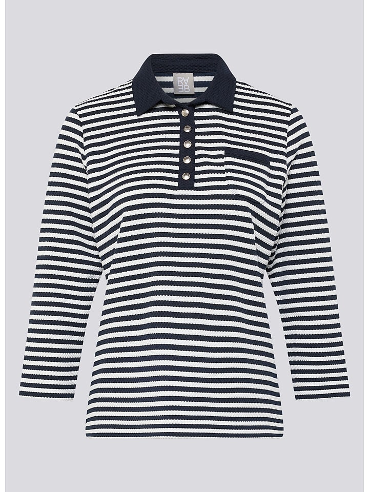 Rabe Dunkelblau/ Weiß 3542806 Longsleeve in Dunkelblau/ Weiß - 6