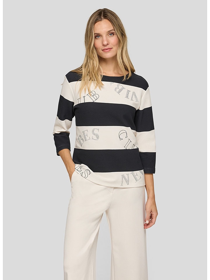 Rabe Schwarz/ Creme 2015843 Longsleeve in Schwarz/ Creme - 1