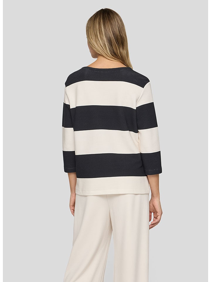 Rabe Schwarz/ Creme 2015843 Longsleeve in Schwarz/ Creme - 2