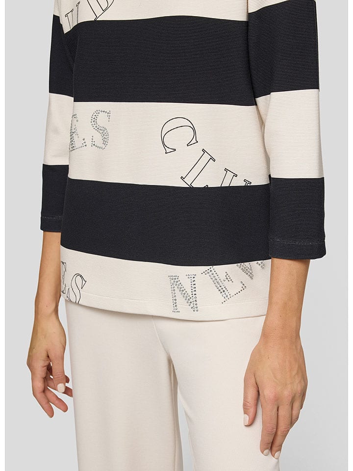 Rabe Schwarz/ Creme 2015843 Longsleeve in Schwarz/ Creme - 4