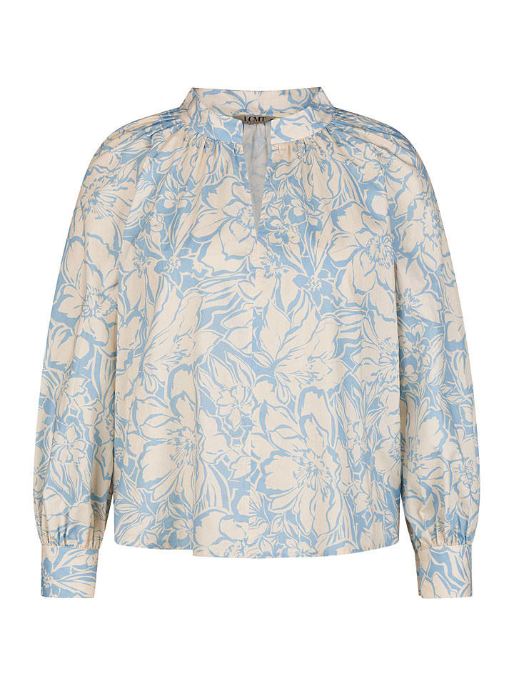 LCMT Le Comte Hellblau/ Creme 1708763 Bluse in Hellblau/ Creme - 1