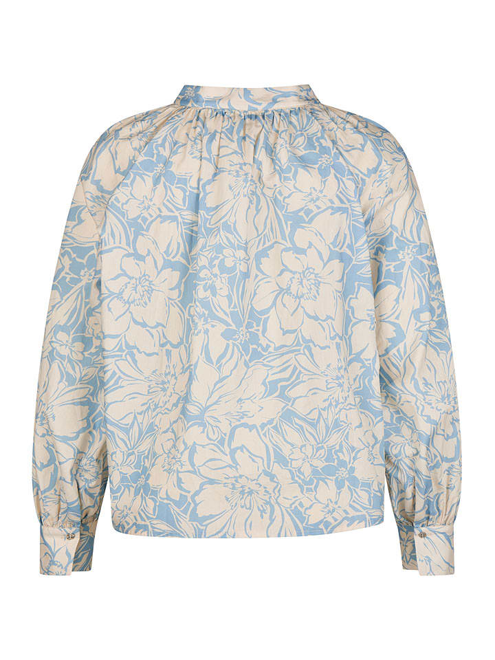 LCMT Le Comte Hellblau/ Creme 1708763 Bluse in Hellblau/ Creme - 2