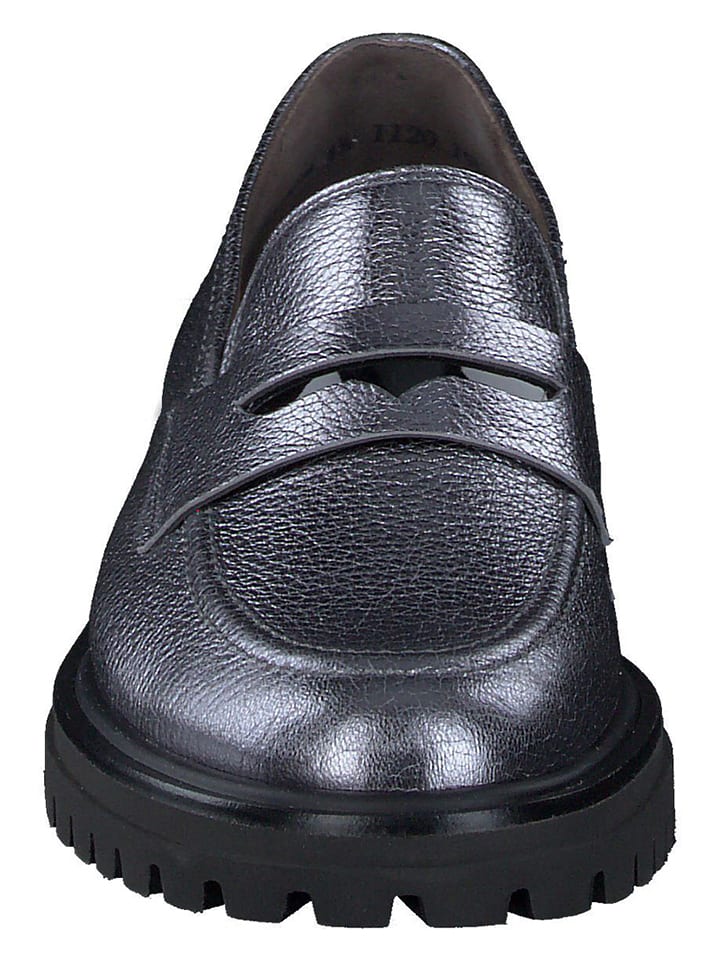 Paul Green Silber 664571 Leder-Mokassins in Silber - 4