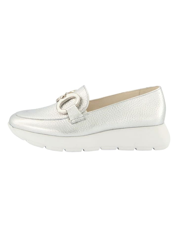 Paul Green Silber 6954486 Leder-Mokassins in Silber - 2