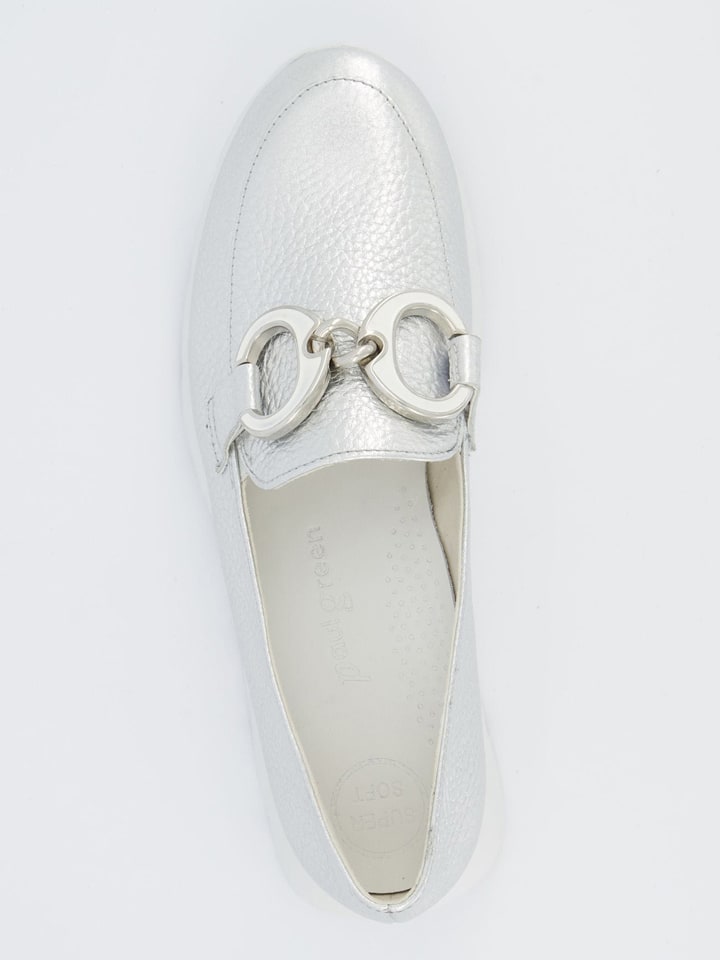 Paul Green Silber 6954486 Leder-Mokassins in Silber - 6