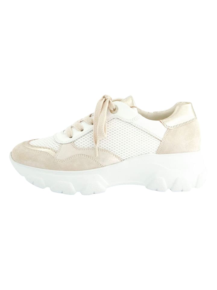 Tenisky Paul Green Weiß/ Gold 2929542 Leder-Sneakers in Weiß/ Gold - 2