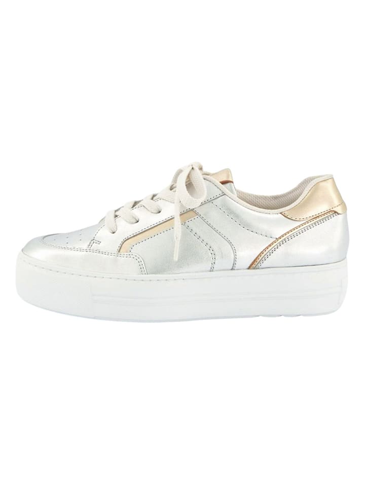 Tenisky Paul Green Silber/ Gold 6786374 Leder-Sneakers in Silber/ Gold - 2