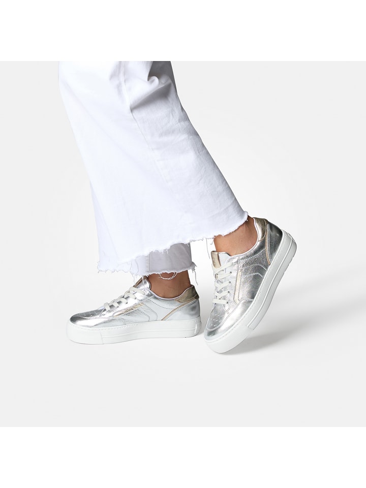 Tenisky Paul Green Silber/ Gold 6786374 Leder-Sneakers in Silber/ Gold - 7