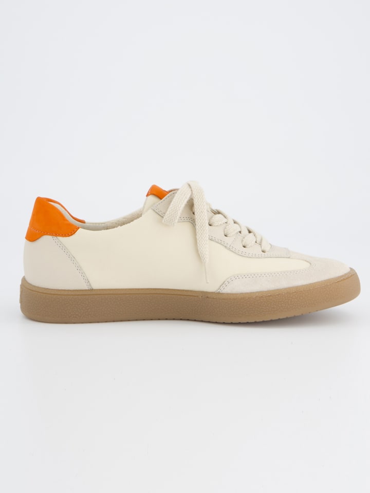 Tenisky Paul Green Creme/ Orange 9414494 Leder-Sneakers in Creme/ Orange - 3