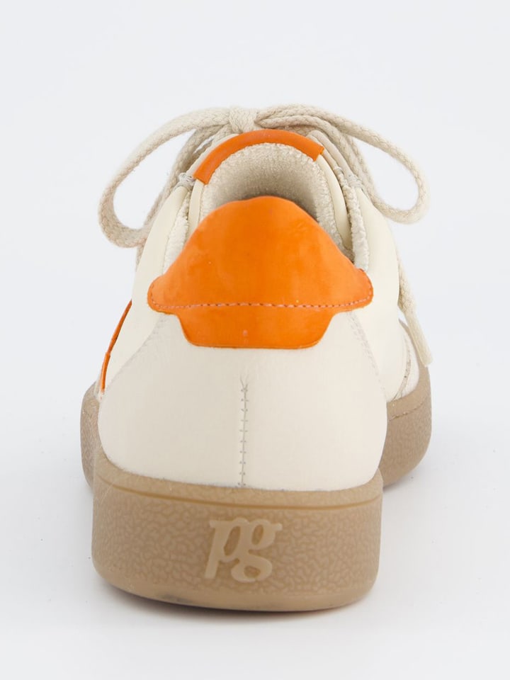 Tenisky Paul Green Creme/ Orange 9414494 Leder-Sneakers in Creme/ Orange - 5
