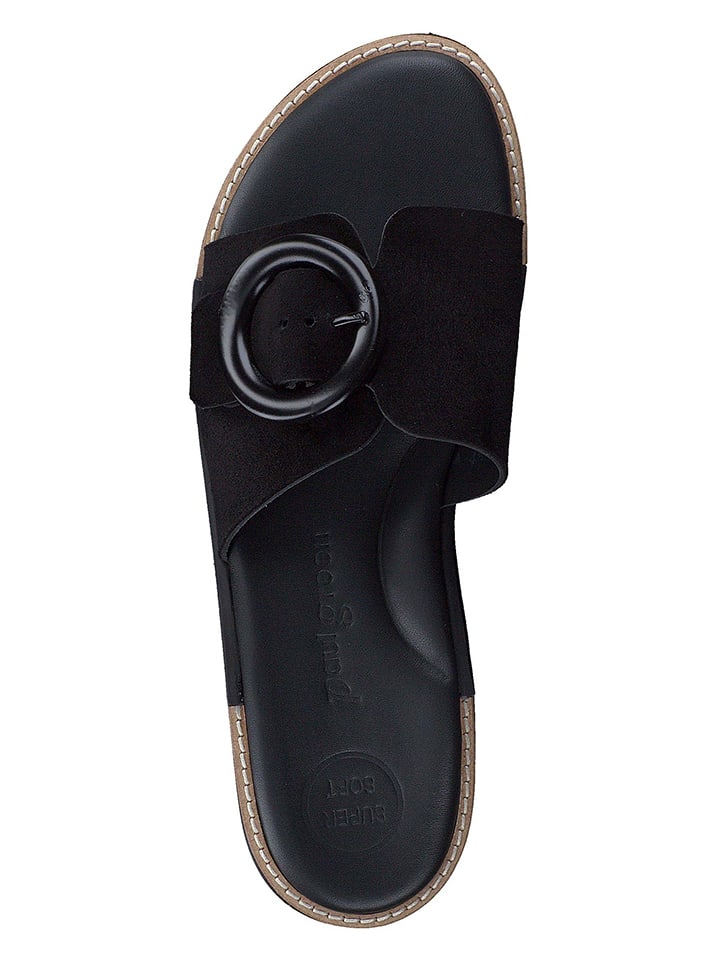 Paul Green Schwarz 1266164 Leder-Pantoletten in Schwarz - 6