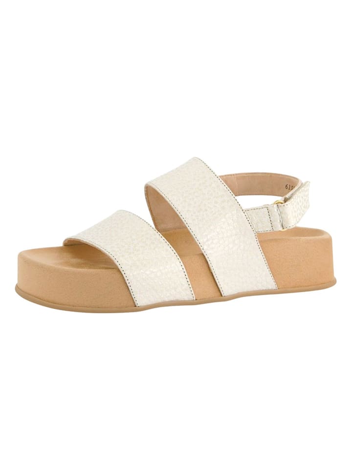Paul Green Creme 611750 Leder-Sandaletten in Creme - 1