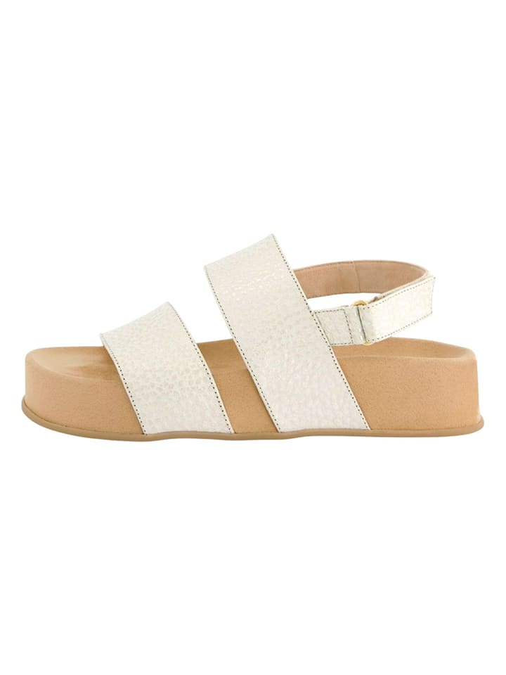 Paul Green Creme 611750 Leder-Sandaletten in Creme - 2