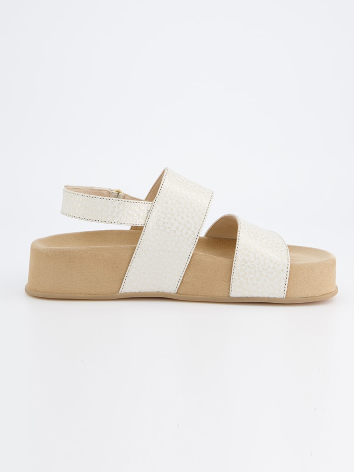 Paul Green Creme 611750 Leder-Sandaletten in Creme - 3