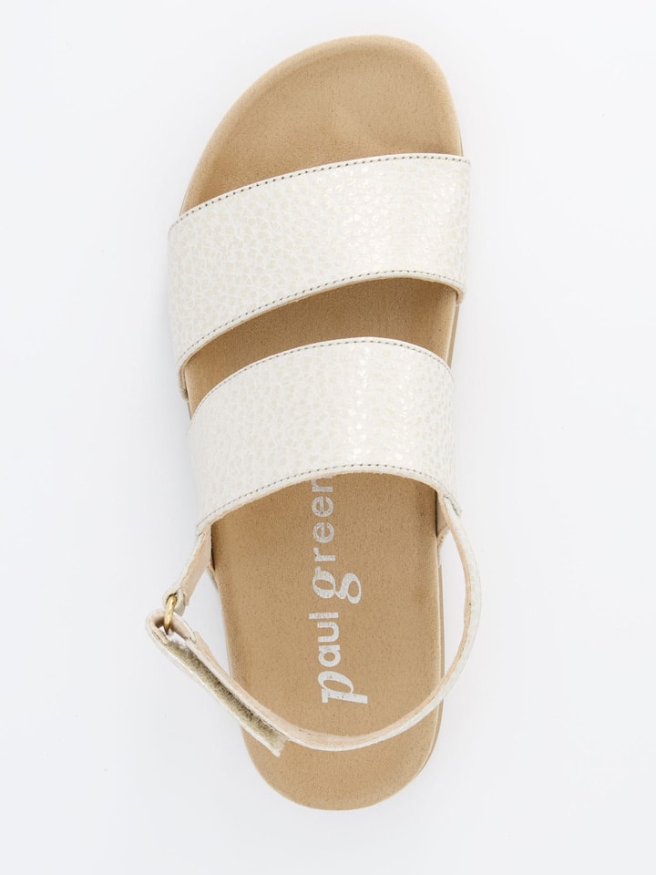 Paul Green Creme 611750 Leder-Sandaletten in Creme - 6