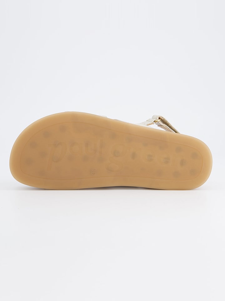 Paul Green Creme 611750 Leder-Sandaletten in Creme - 7