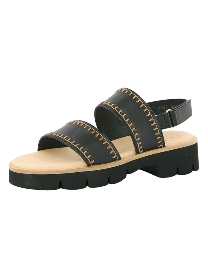 Paul Green Schwarz 6238917 Leder-Sandalen in Schwarz - 1