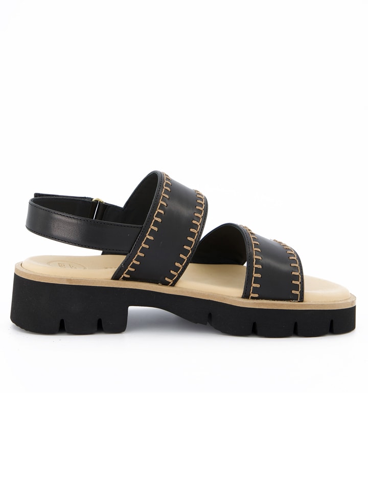 Paul Green Schwarz 6238917 Leder-Sandalen in Schwarz - 3