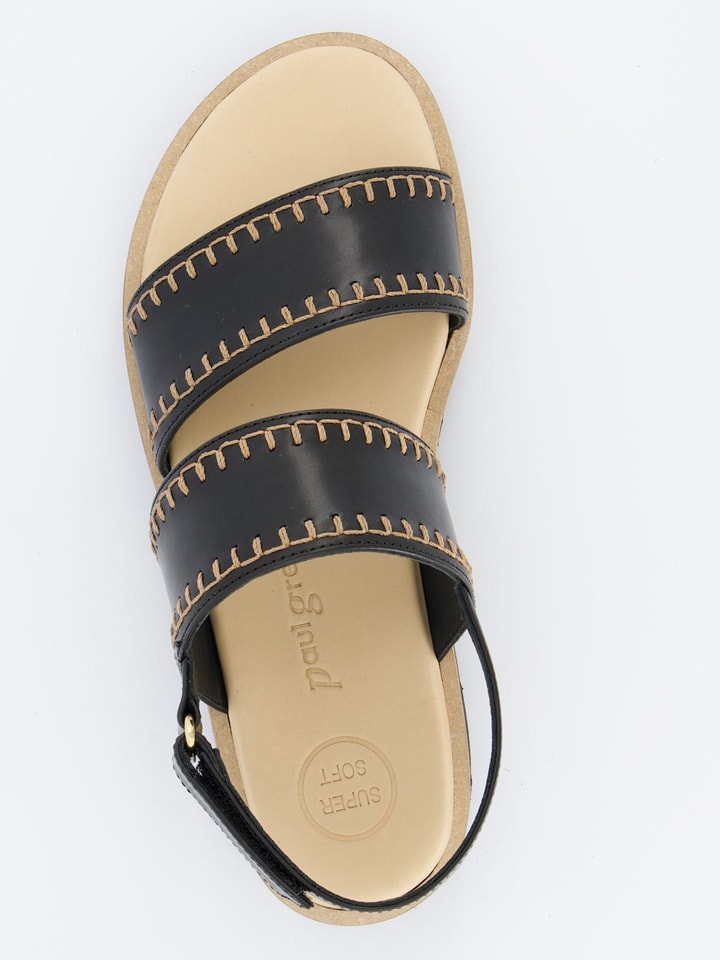 Paul Green Schwarz 6238917 Leder-Sandalen in Schwarz - 6
