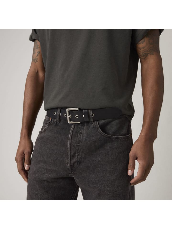 Pásek Levi's Schwarz 5142351 Leder-Gürtel in Schwarz - 1