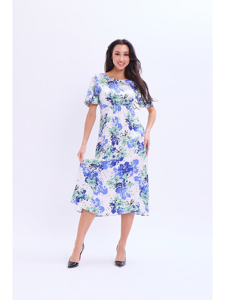 Šaty Marks & Spencer Weiß/ Blau 3667099 Kleid in Weiß/ Blau - 1