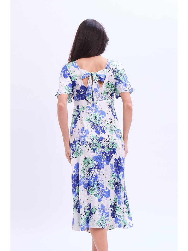 Šaty Marks & Spencer Weiß/ Blau 3667099 Kleid in Weiß/ Blau - 2